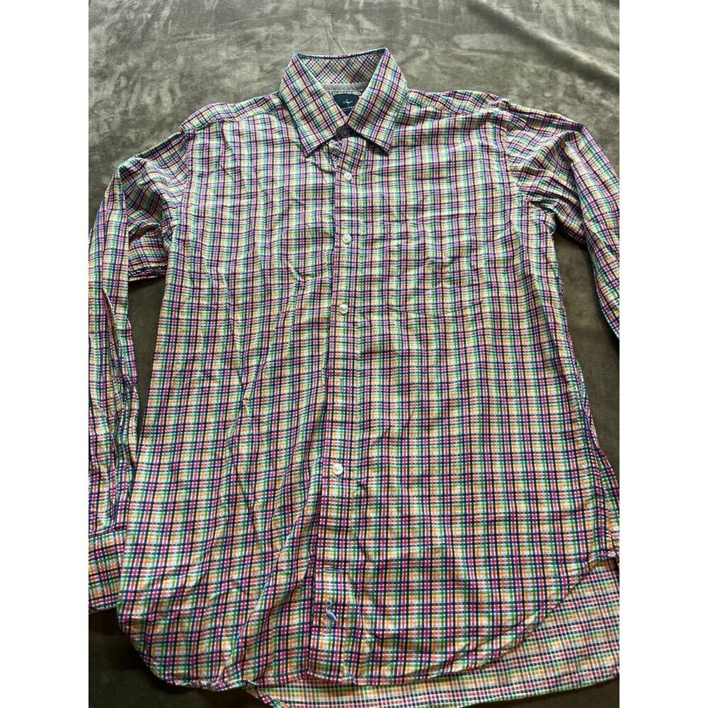 Tailorbyrd Shirt M‎ Colorful Plaid Button Up Long Sleeve Casual Mens